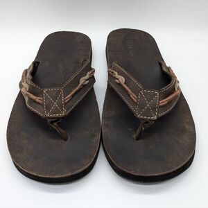 Gotcha Brown Thong Sandal With Fishhook Accent 13